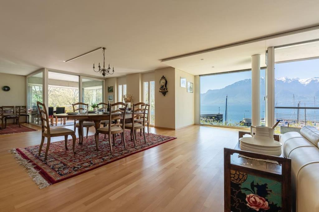Lakeside-Apartment-1 Grand Appartement Familial Avec Terrasses Et Vue Panoramique Vevey Zewnętrze zdjęcie