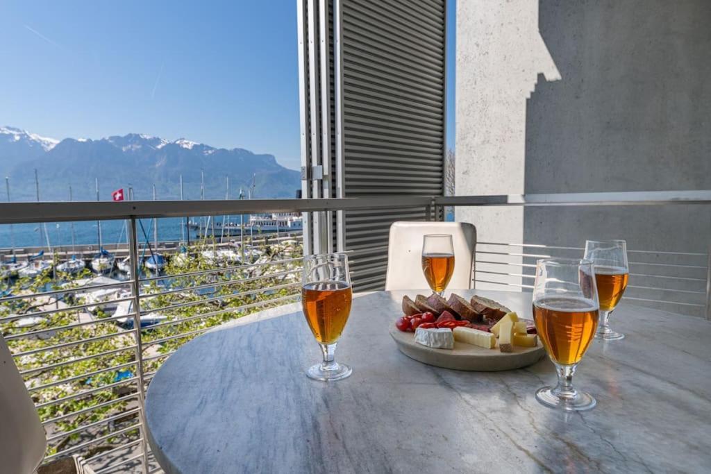 Lakeside-Apartment-1 Grand Appartement Familial Avec Terrasses Et Vue Panoramique Vevey Zewnętrze zdjęcie