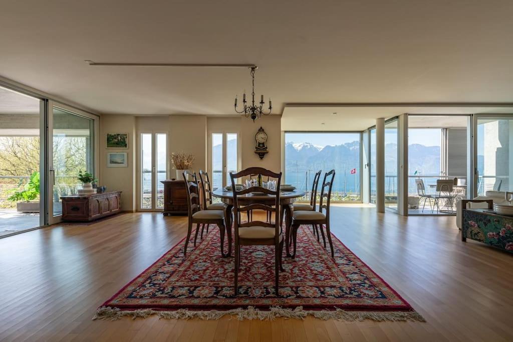 Lakeside-Apartment-1 Grand Appartement Familial Avec Terrasses Et Vue Panoramique Vevey Zewnętrze zdjęcie